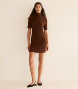 AGATHE CASHMERE DRESS -- DARK UMBER