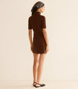 AGATHE CASHMERE DRESS -- DARK UMBER