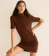AGATHE CASHMERE DRESS -- DARK UMBER