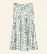 ELOWENA SKIRT -- IVORY STRAWBERRY MOON FLORAL