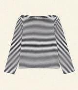 PAULETTE TEE -- NAVY NANTUCKET STRIPE