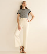 VIVI TEE -- BLACK NANTUCKET STRIPE